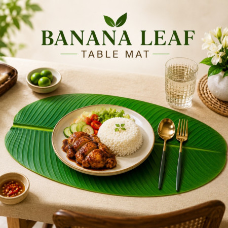 12 Pis Premium Banana Leaf Table Mat (Dining Placemat)