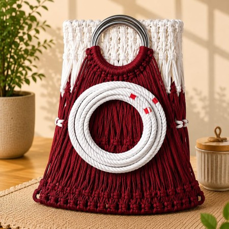 5.5 Fit Premium রিংযুক্ত দোলনা – maroon White | বাধার রশি ফ্রী